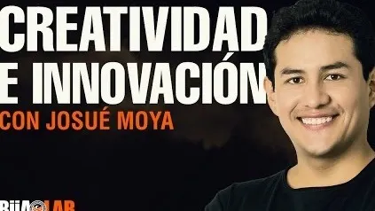 Josué Moya de la Cruz junto al título Creatividad e innovación